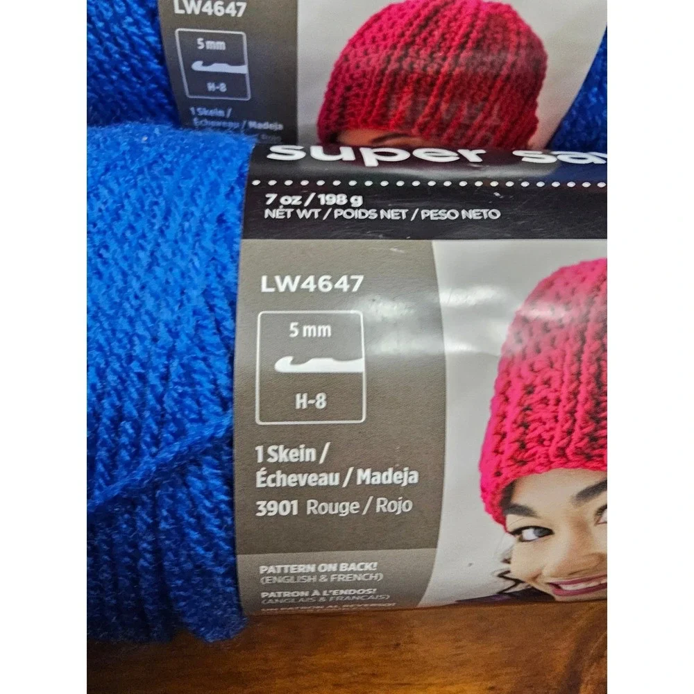 Red‎ Heart Super Saver Yarn Royal Blue Acrylic Medium Weight 4